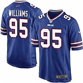 Nike Men & Women & Youth Bills #95 Williams Blue Team Color Game Jersey